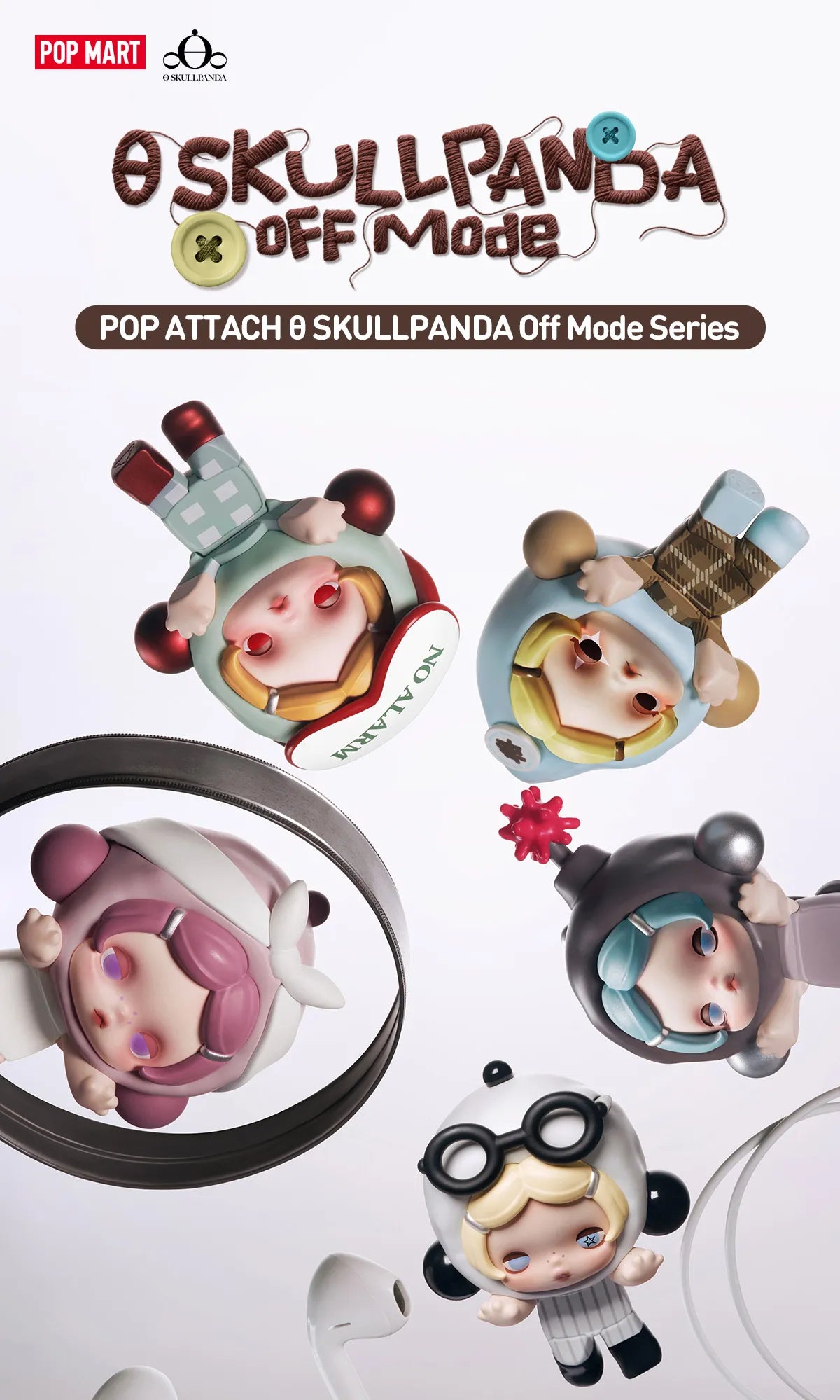 SKULLPANDA POP ATTACH θ Off Mode Series