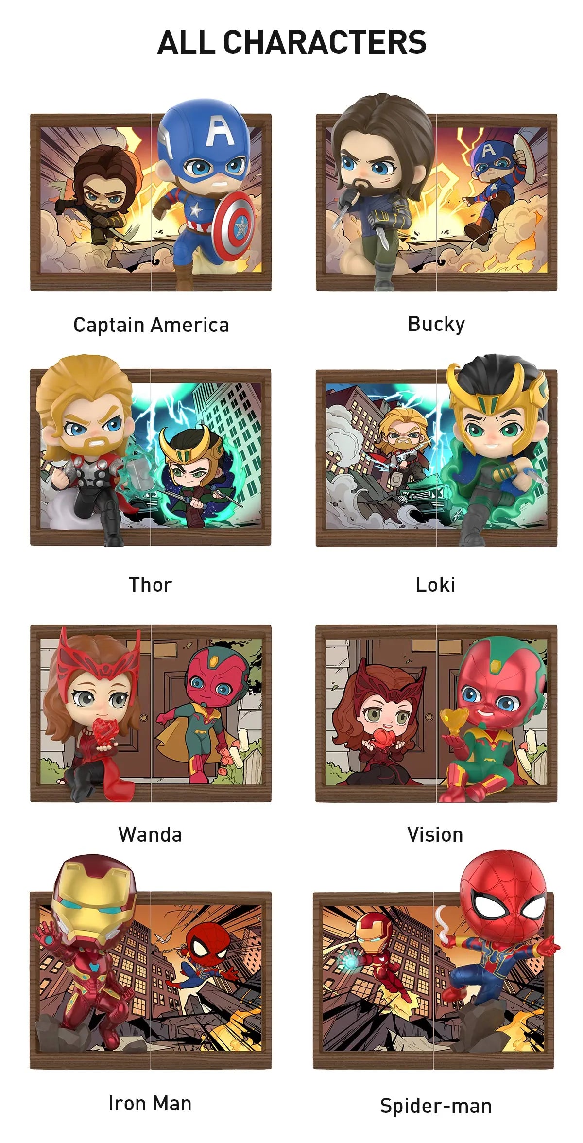 Marvel Photo Frame Series Figures