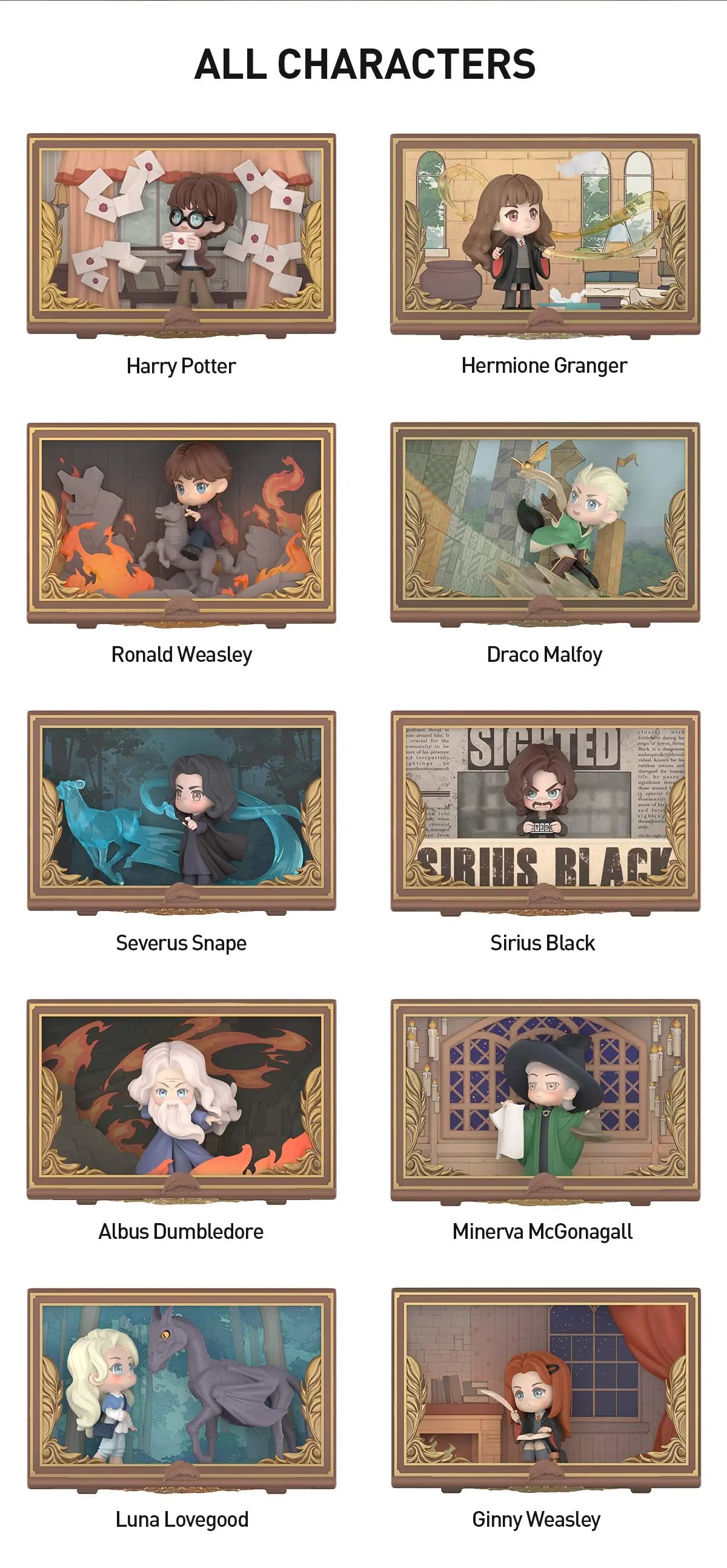 Harry Potter Hogwarts Biographical Series Scene Sets