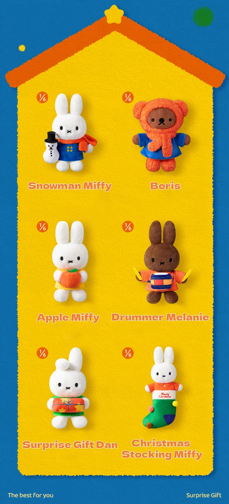 MIFFY Winter Series Plush Keychain