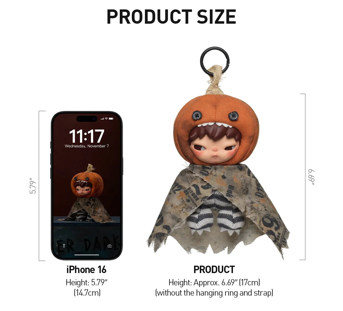 Hirono After Dark Series Plush Doll Pendant