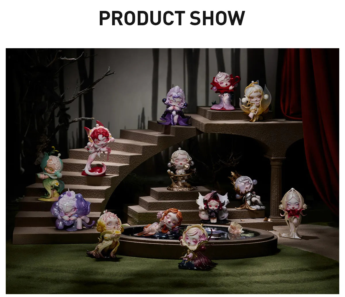 SKULLPANDA Petals in Four Acts figures