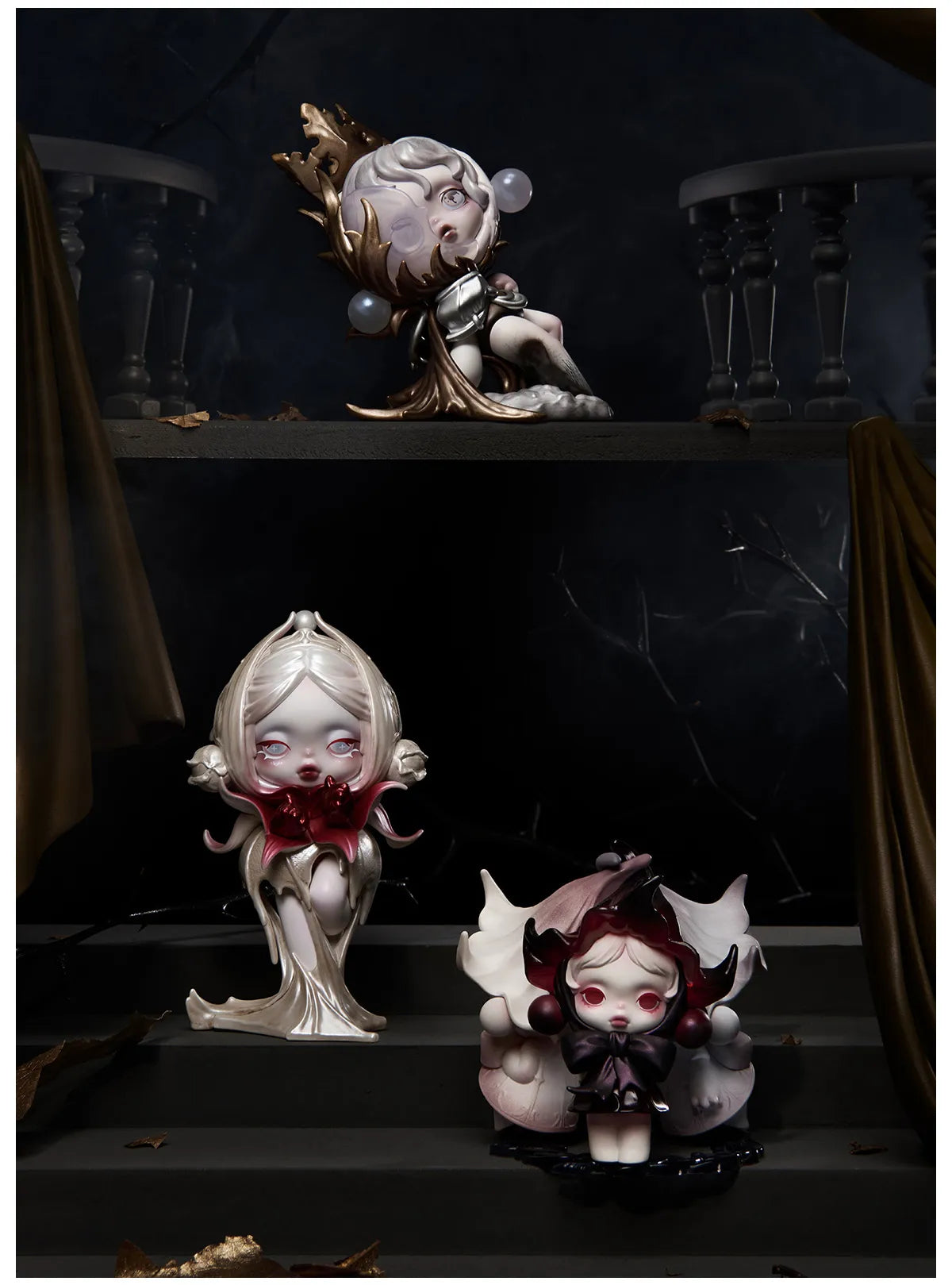SKULLPANDA Petals in Four Acts figures